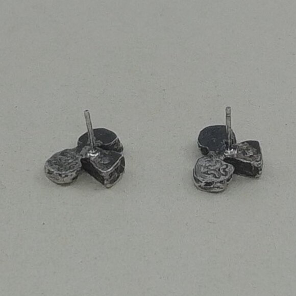 Vintage Sterling Aries Zodiac Stud Earrings - Picture 4 of 4